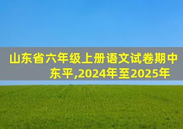 山东省六年级上册语文试卷期中东平,2024年至2025年