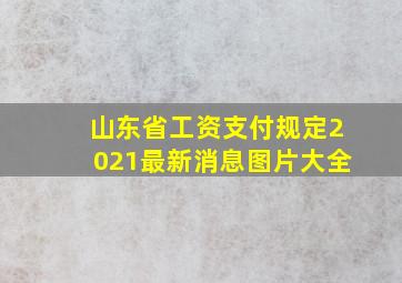 山东省工资支付规定2021最新消息图片大全