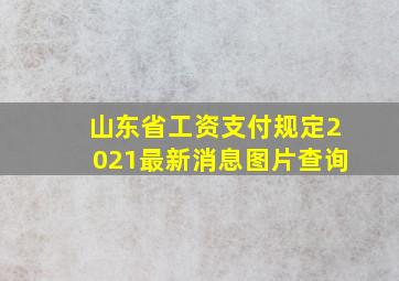 山东省工资支付规定2021最新消息图片查询