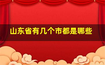 山东省有几个市都是哪些