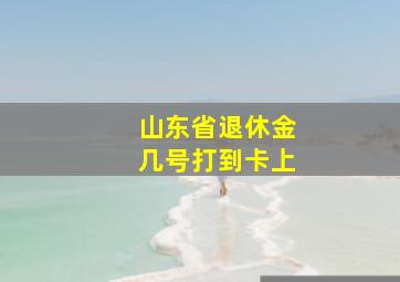 山东省退休金几号打到卡上