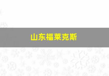 山东福莱克斯