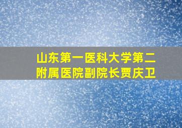 山东第一医科大学第二附属医院副院长贾庆卫