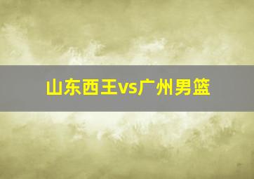 山东西王vs广州男篮