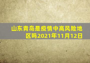 山东青岛是疫情中高风险地区吗2021年11月12日