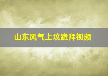 山东风气上坟跪拜视频