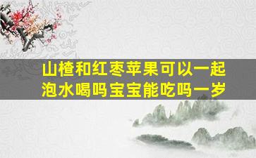 山楂和红枣苹果可以一起泡水喝吗宝宝能吃吗一岁