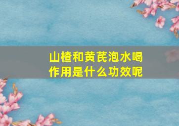 山楂和黄芪泡水喝作用是什么功效呢