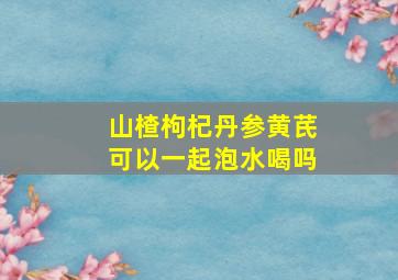 山楂枸杞丹参黄芪可以一起泡水喝吗