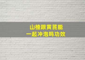 山楂跟黄芪能一起冲泡吗功效