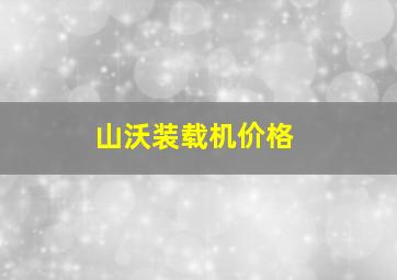 山沃装载机价格