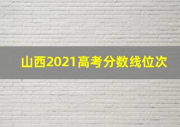 山西2021高考分数线位次