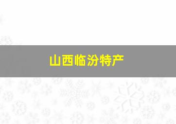 山西临汾特产