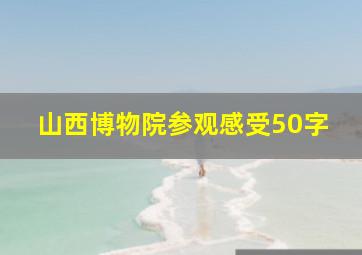 山西博物院参观感受50字