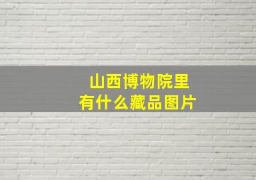 山西博物院里有什么藏品图片