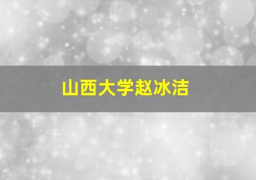 山西大学赵冰洁