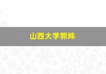 山西大学郭炜