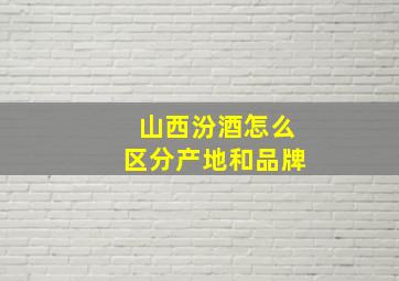 山西汾酒怎么区分产地和品牌