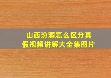 山西汾酒怎么区分真假视频讲解大全集图片