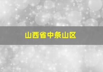 山西省中条山区