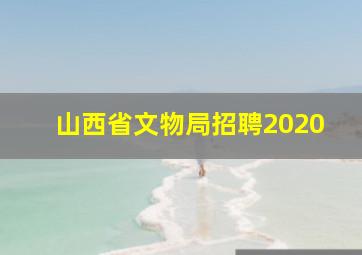 山西省文物局招聘2020