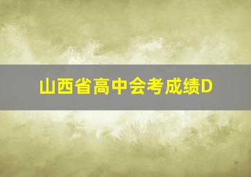 山西省高中会考成绩D