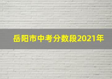 岳阳市中考分数段2021年