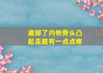 崴脚了内侧骨头凸起走路有一点点疼