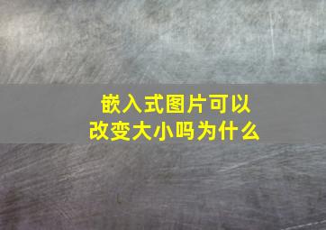 嵌入式图片可以改变大小吗为什么