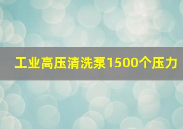 工业高压清洗泵1500个压力