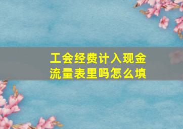 工会经费计入现金流量表里吗怎么填