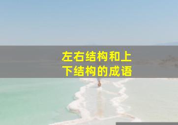 左右结构和上下结构的成语