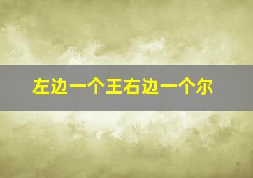 左边一个王右边一个尔