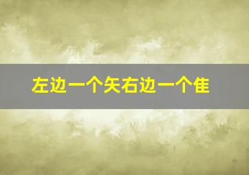 左边一个矢右边一个隹