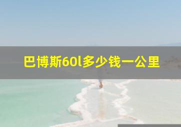 巴博斯60l多少钱一公里