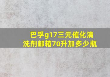 巴孚g17三元催化清洗剂邮箱70升加多少瓶