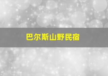 巴尔斯山野民宿