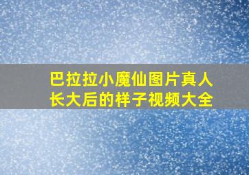 巴拉拉小魔仙图片真人长大后的样子视频大全