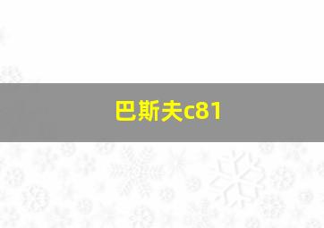 巴斯夫c81