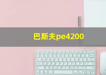 巴斯夫pe4200