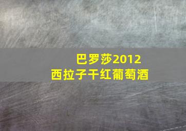 巴罗莎2012西拉子干红葡萄酒