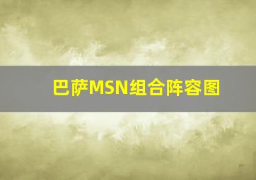 巴萨MSN组合阵容图