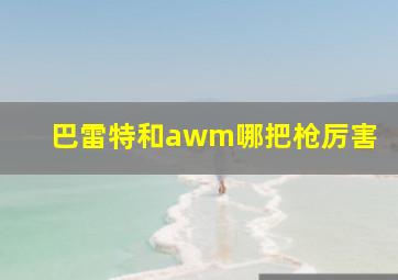 巴雷特和awm哪把枪厉害