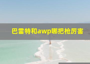 巴雷特和awp哪把枪厉害