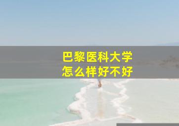 巴黎医科大学怎么样好不好