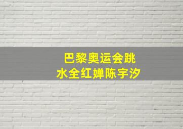 巴黎奥运会跳水全红婵陈宇汐