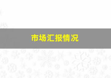 市场汇报情况