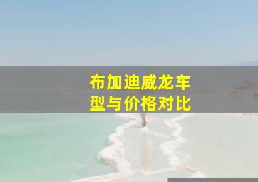 布加迪威龙车型与价格对比