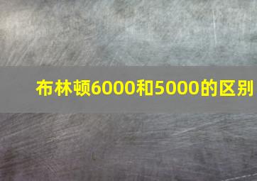 布林顿6000和5000的区别