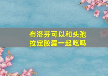 布洛芬可以和头孢拉定胶囊一起吃吗